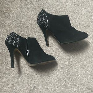 Black Bedazzled Booties